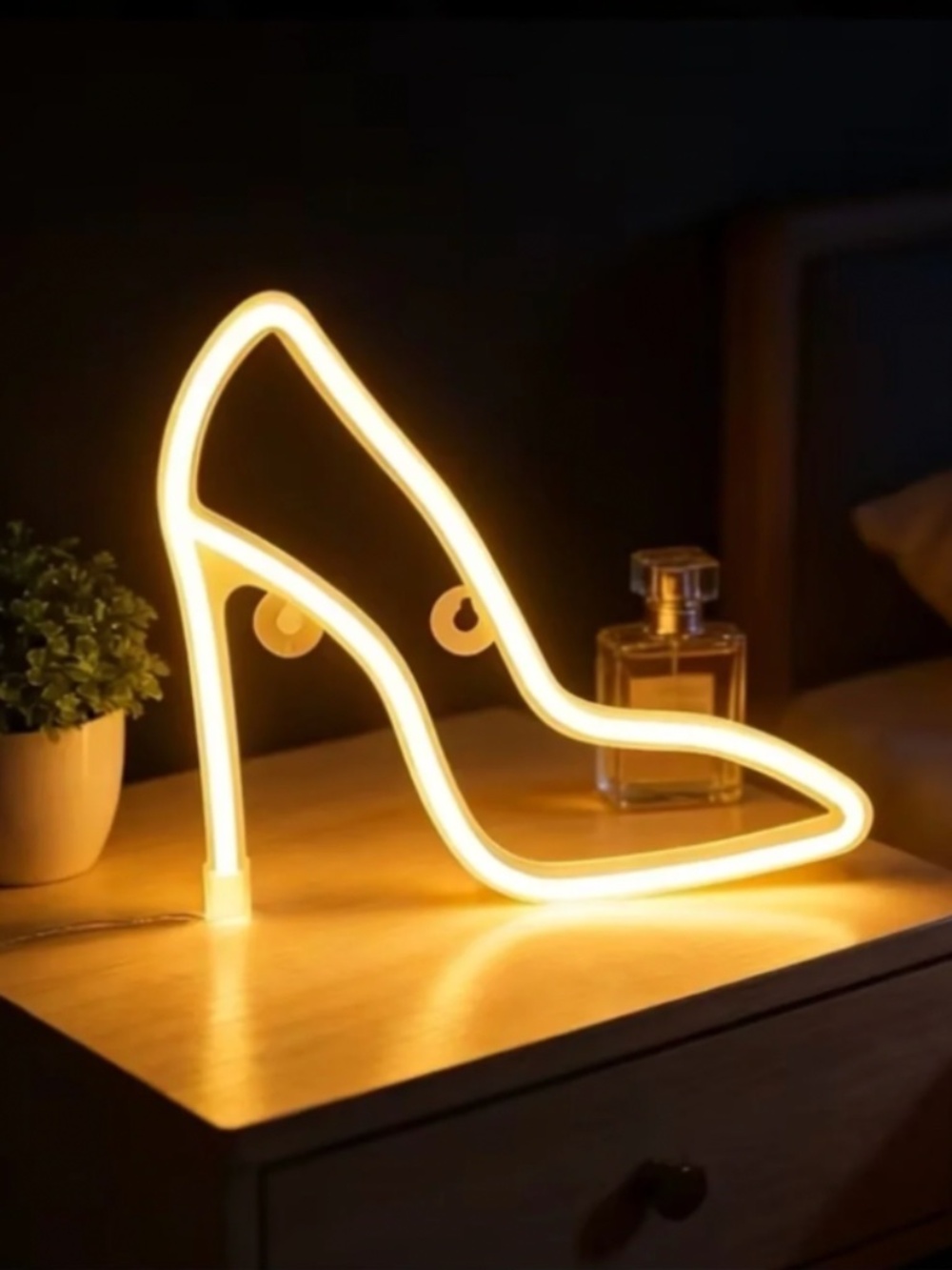 Warm White Heel Neon Light